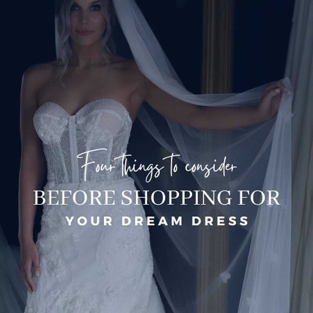 Embarking on your bridal gown journey? 💍 Here are four key considerations to help you before booking your appointment: vision, budget, decor, and timeframes. Let the wedding dress adventure begin! ✨Swipe left for more info✨

Need help or got a quest