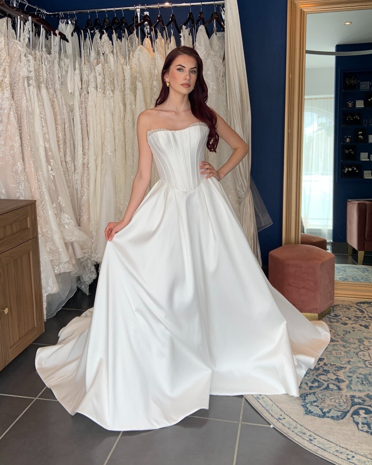 A modern muse in a timeless silhouette ✨
Meet Yvonne by Atelier Wu &ndash; a striking twist on the classic bridal look, with structured elegance and a sleek, minimalist finish that speaks volumes. Ready to fall in love?

Try her on exclusively at Sha