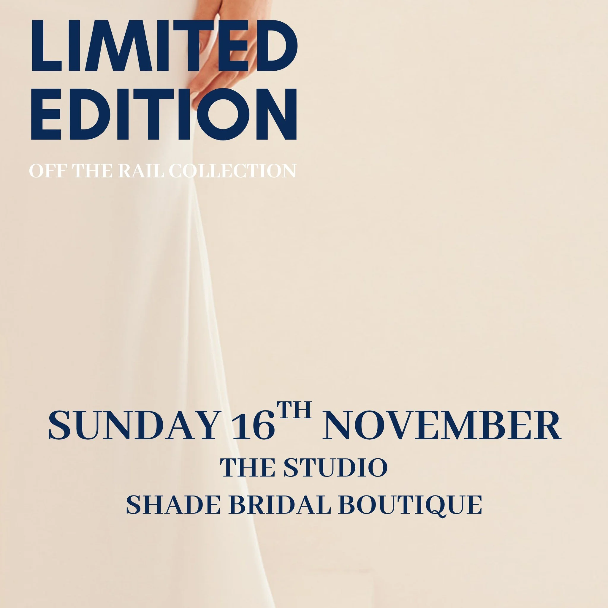 'OTR' - Off The Rail
Brides, you asked &mdash; and I listened! 🫶🏼

Due to the incredible success of our last Off-the-Rail Event, we&rsquo;re bringing it back early! ✨ Join us at the studio on Sunday 16th November for another exclusive day filled wi