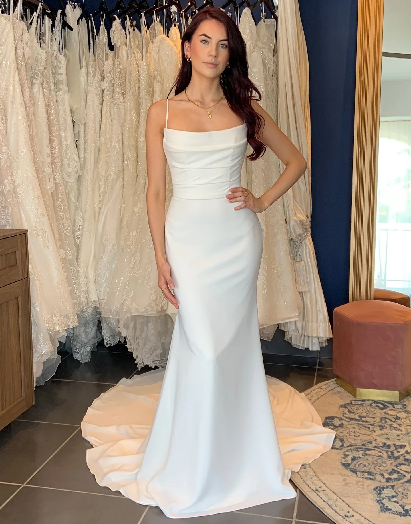 Are you ready to find your wedding dress? This is our latest obsession - all eyes on Style 2328! Living for all the clean, sleek styling of this crepe, fit and flare masterpiece 👌🏼 

#bridalboutiquenottingham #bridalshopsnottingham #weddingdresssho