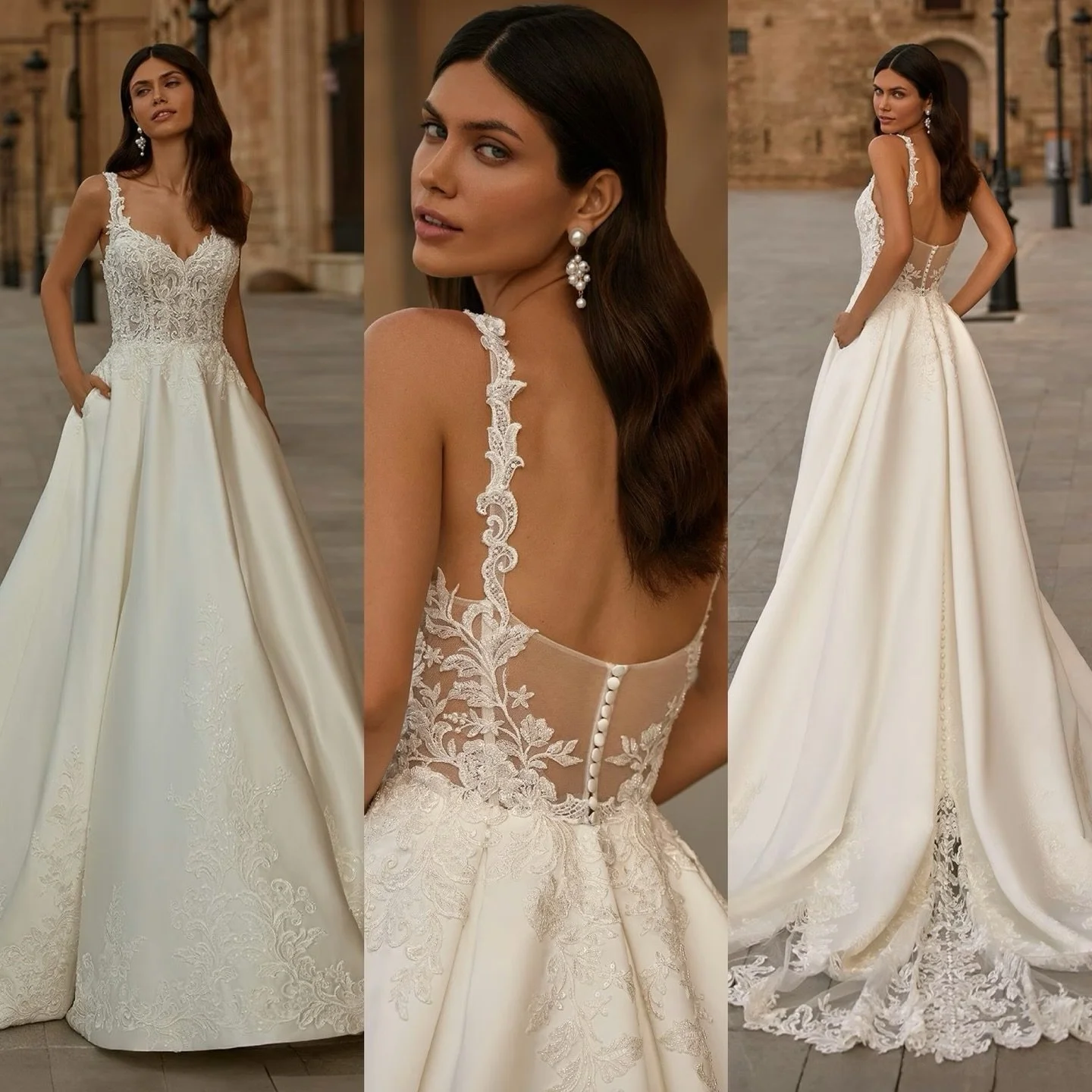 Who&rsquo;s ready for some New Arrivals? 

This is Adriana | H1567 and she is a work of art. Stunning satin skirt - balanced beautifully with lace appliqu&eacute;s. The perfect combination for to make you feel every inch your vision of bridal. From e