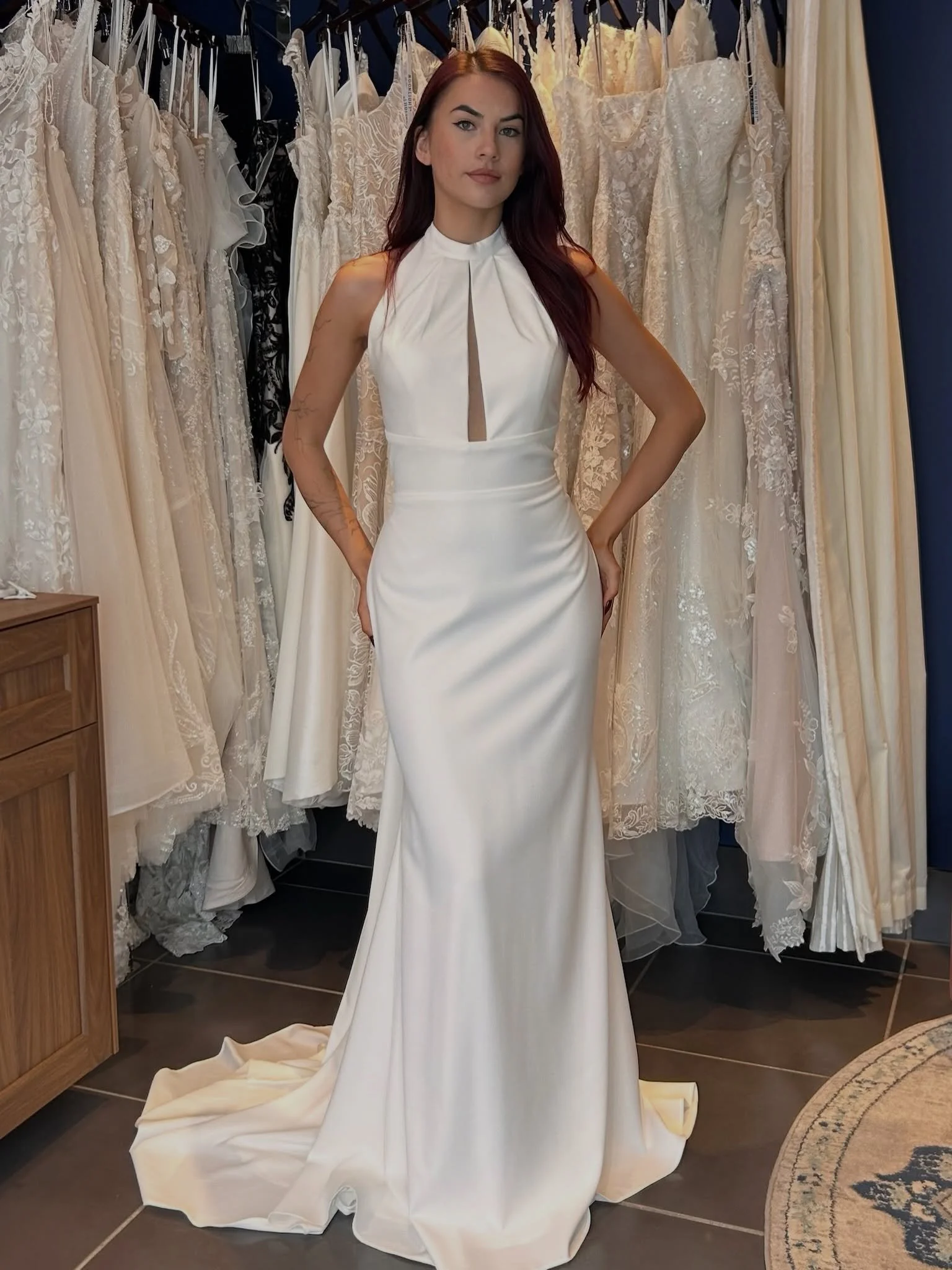 When the brides brief was feminine, understated &amp; timeless..

Sometimes you walk through our doors knowing exactly what you want🤍

A certain silhouette. A particular fabric. A neckline you&rsquo;ve had saved for months. A very clear picture of y