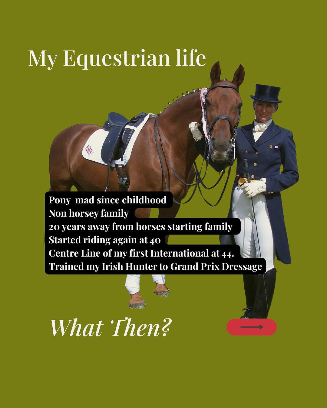 A little bit about me! 

It&rsquo;s been very cathartic looking back and thinking about the horses I have had the privilege of owning.  We have learned from each other.  And yes there are things I would do differently now but they all added  up to th