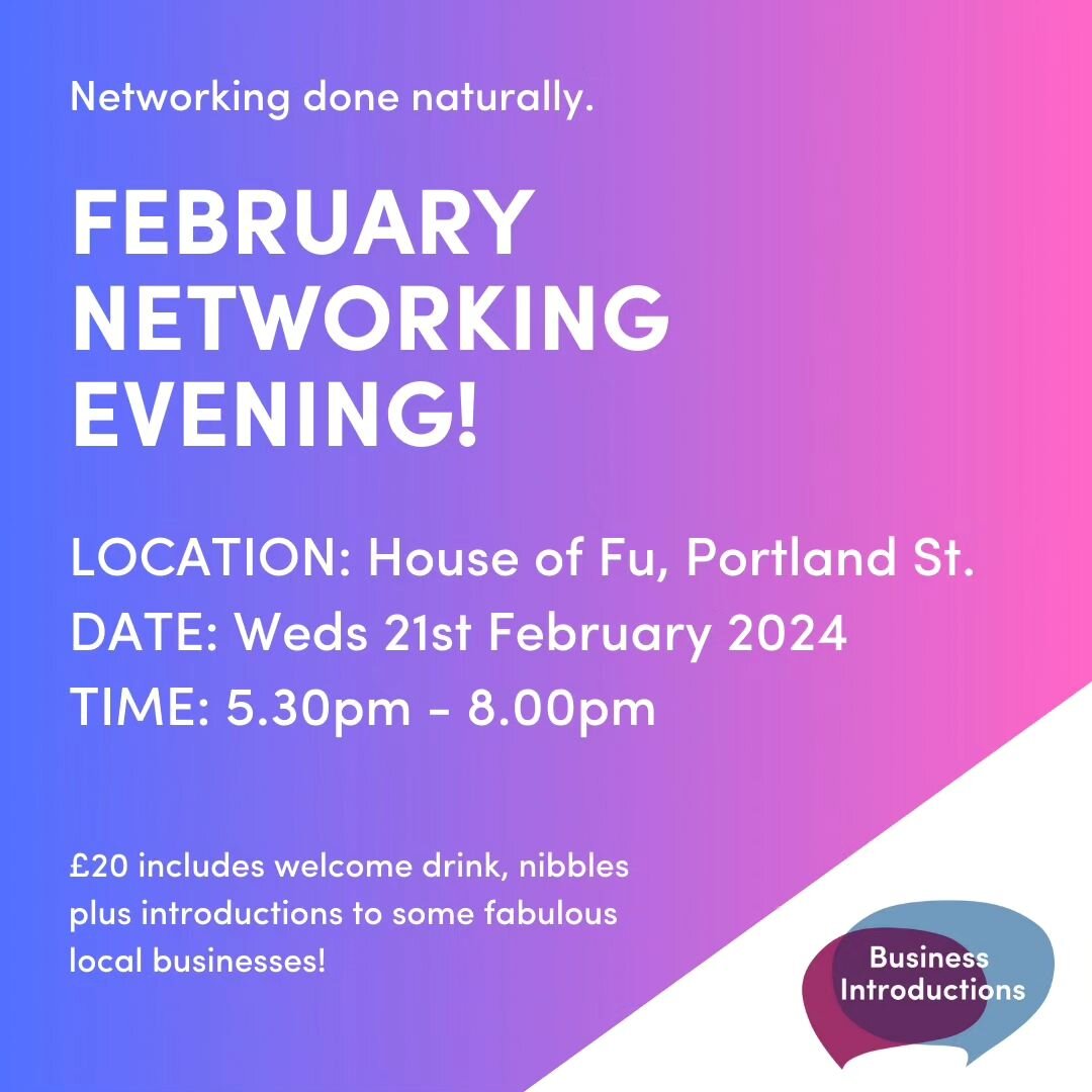 Our February networking social is at the stunning @house_of_fu on Portland St, Manchester on Weds 21st February from 5.30pm. 

Join us for Asian nibbles, cocktails/mocktails and networking with Manchester's best! 

(There is even a private karaoke ro