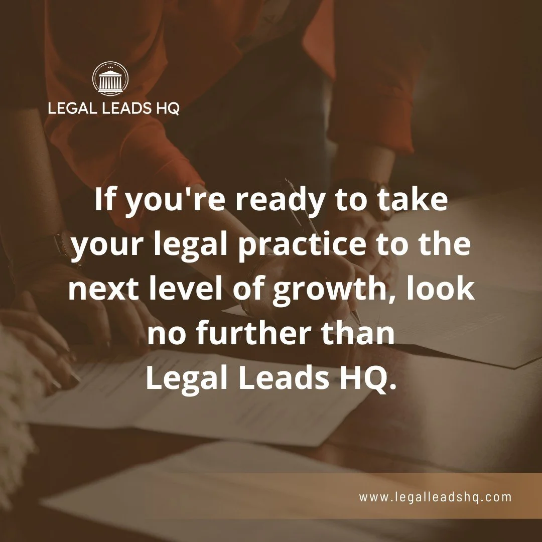 Legal Leads HQ is comprised of experts in Digital Strategy, Law Practice Marketing &amp; Positioning, Brand Messaging, Web Design, Paid Media, Content, and Social Media Management. We offer a full-service, holistic approach to your legal-specific cli