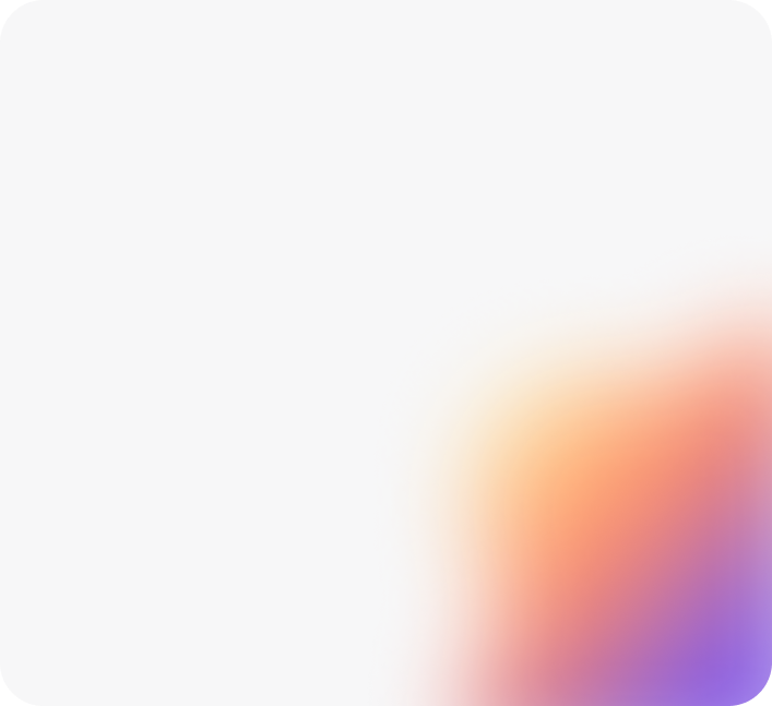 Abstract blurred background with gradient colors blending from white to purple and orange.