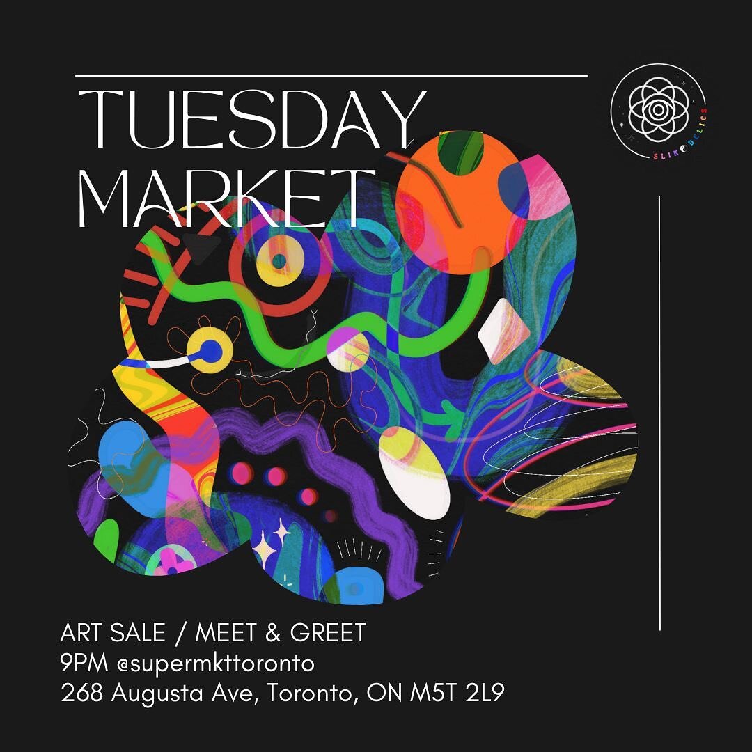 NEXT MARKET IS TUESDAY 30th @supermkttoronto @bigfamjam ✨
Let&rsquo;s meet 🥺 I&rsquo;ll be selling a few canvas pieces along with a lot of prints at my stall💕 more importantly come say hi! 🙊
.
.
.
#toronto #torontoart #artmarket #canada #torontoma