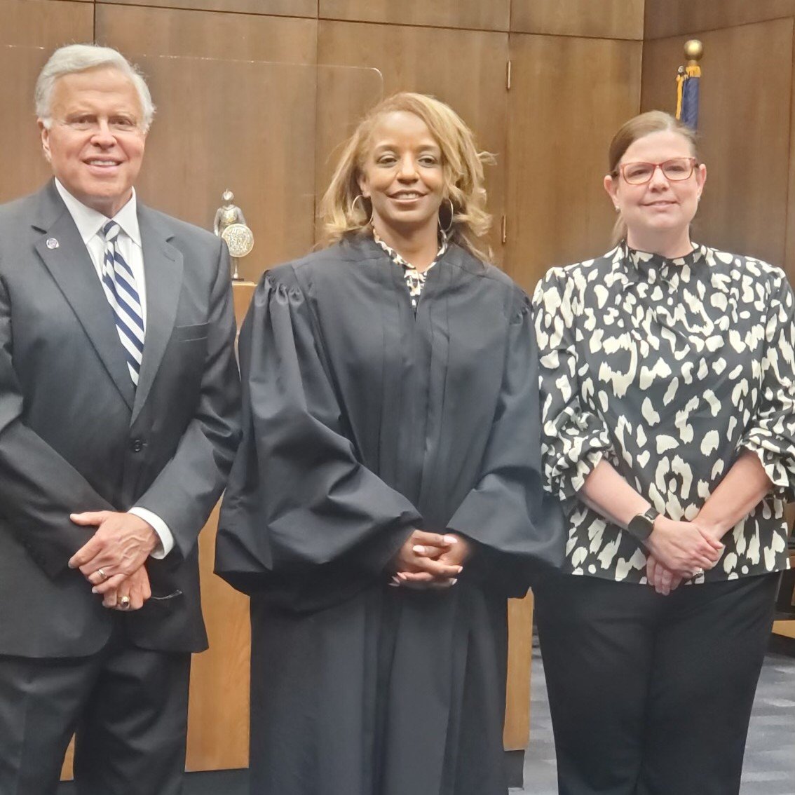 Congratulations to our Board Member and newly installed Magistrate Judge, LaRae Dixon Moore.  Thank you for your service at Open Door Community House and to our city!