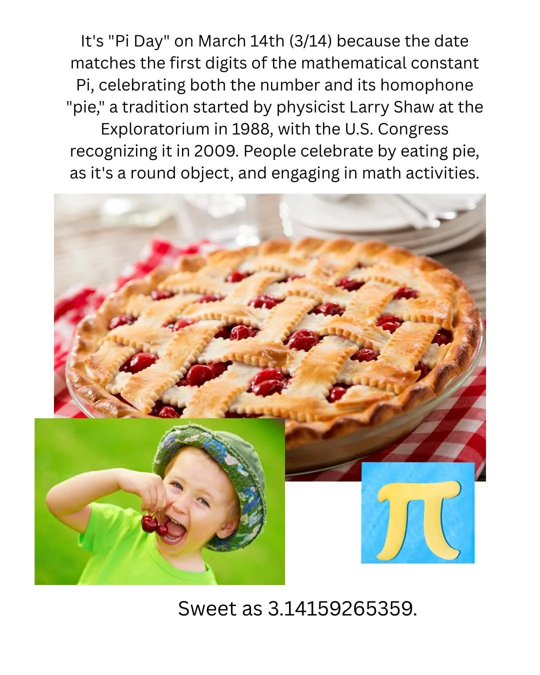 If you need a reason to eat pie, here you go! Students will be learning about this so be prepared for both Pi and pie! How bad can that be? IYKYK 🙂