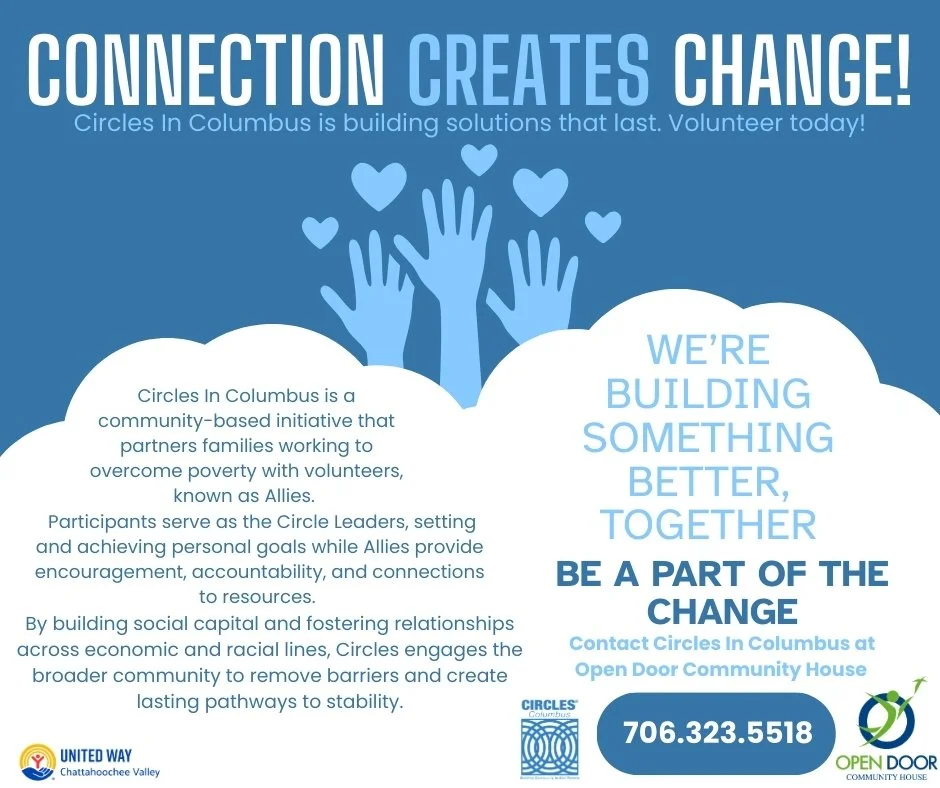 Looking for a place to be part of the solution? Consider volunteering with Circles in Columbus. Call us for more information 706-323-5518.