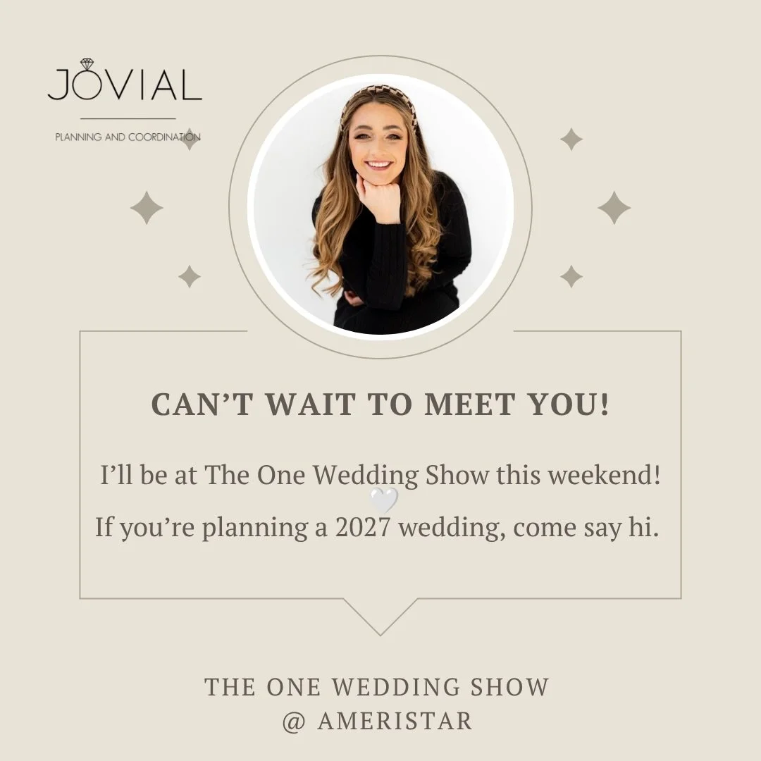 Come chat with me at The One Wedding Show at Ameristar this Sunday, August 2.

I&rsquo;d love to hear about your plans, answer questions, and help you figure out what coordination actually includes (it includes so much!)