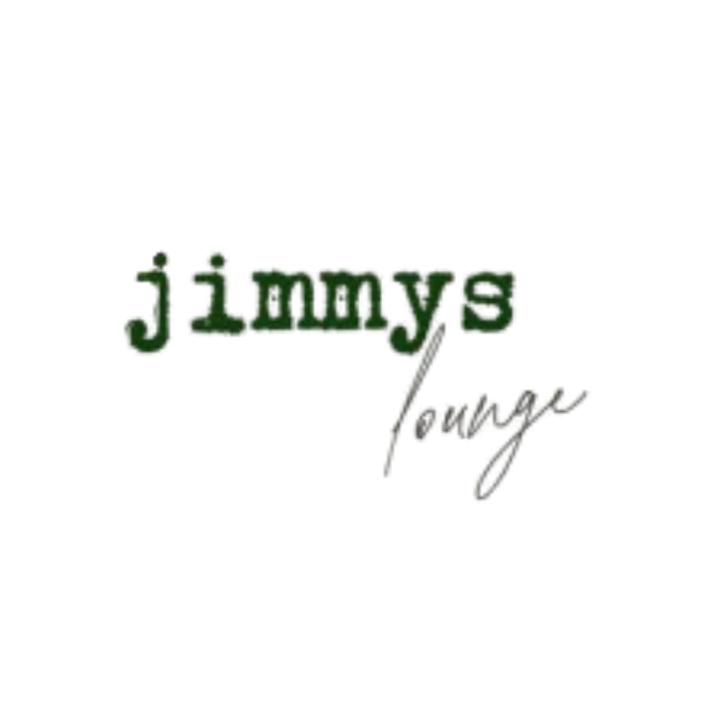 Neon-style sign displaying the words 'Jimmy's Pub' with 'Jimmy's' in green and 'Pub' in script font.