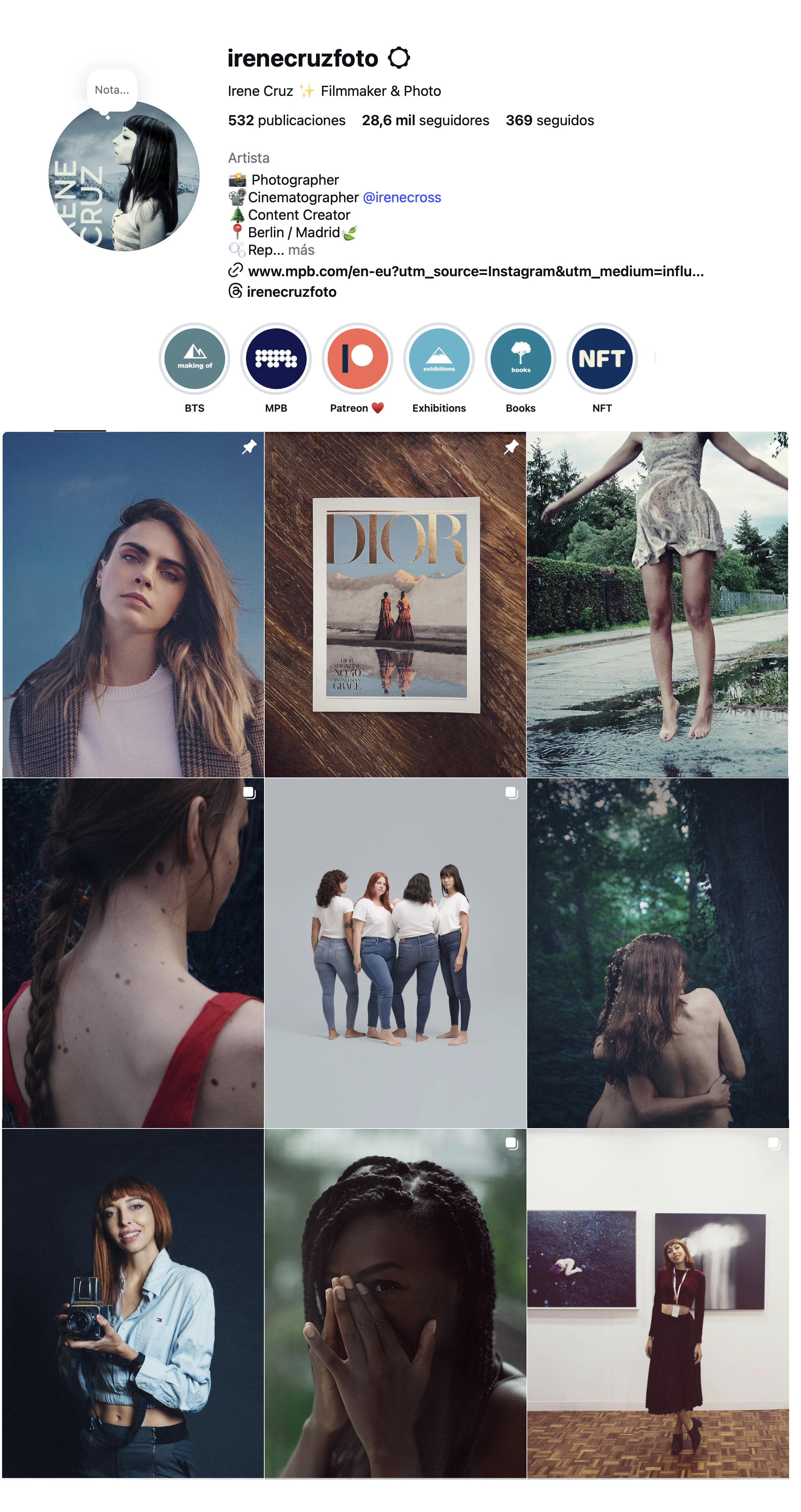 Irene Cruz instagram influencer photographer famous berlin madrid spain germany