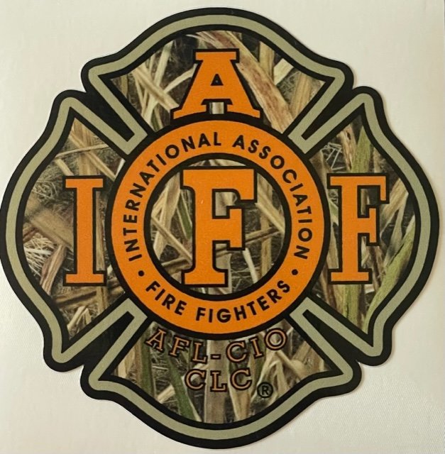Camo and Orange IAFF Decal