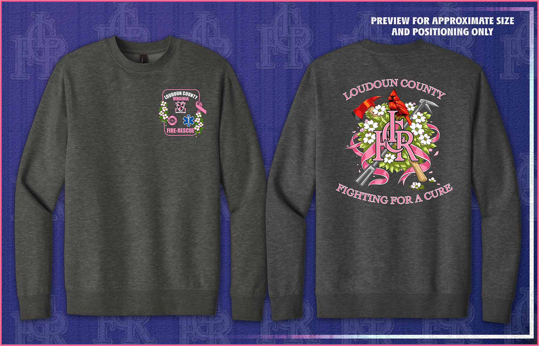 LCFR-CANCER 2026 Heathered Charcoal Crewneck Sweatshirt-DT6104.png