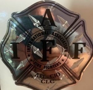 Chrome Diamond Plate IAFF Decal