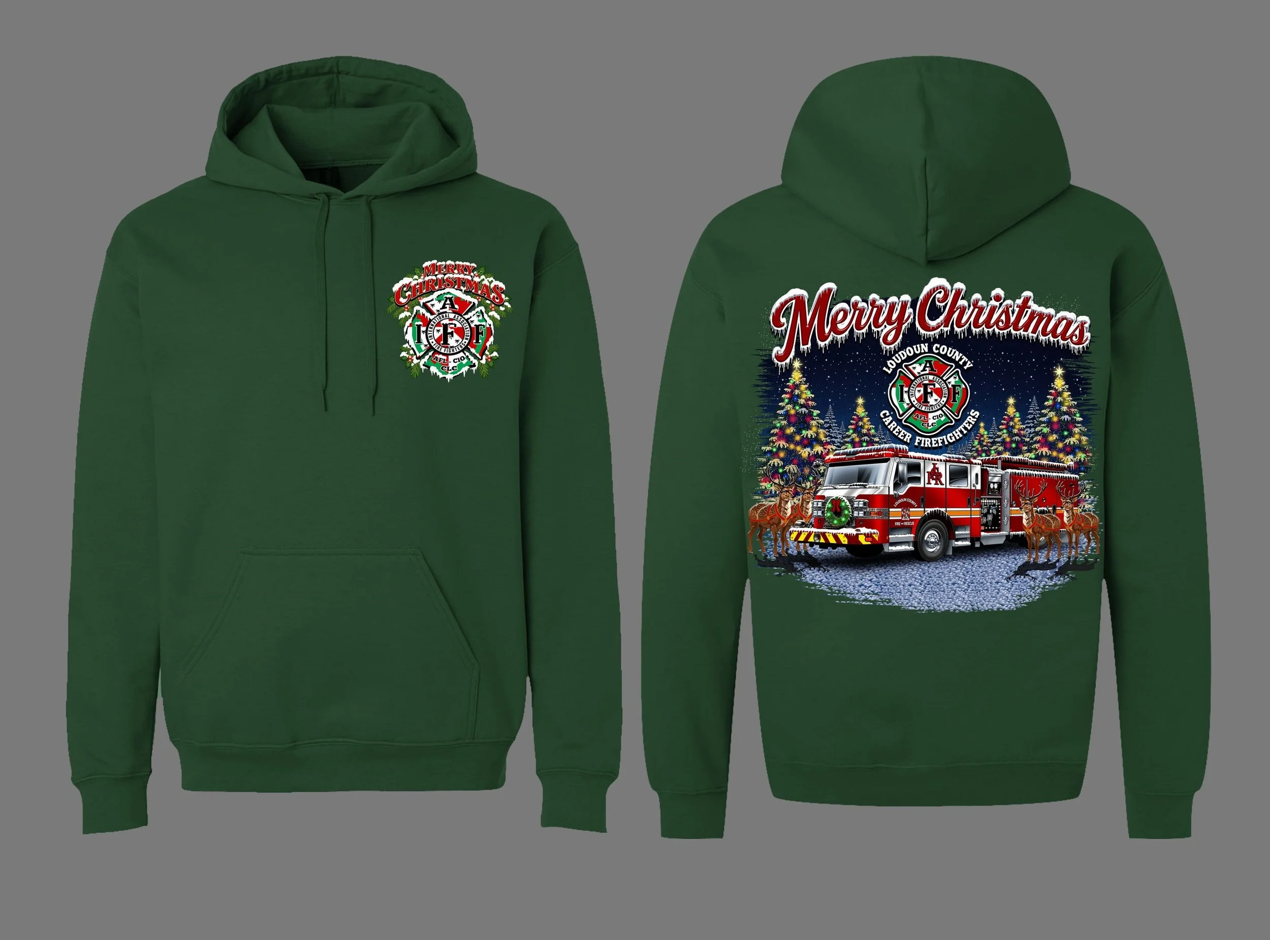 2026 Merry Christmas Forest Green Hoodie.jpg