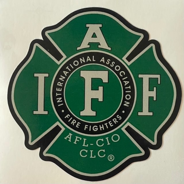 Dark Green and Silver IAFF Decal