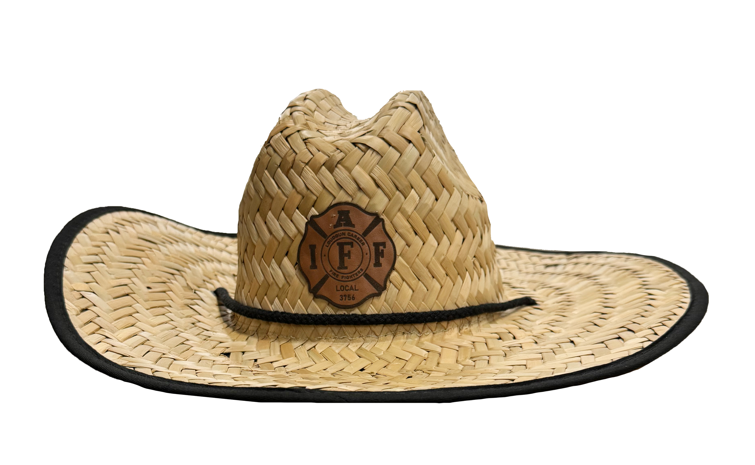 IAFF Straw Hat with Black Brim