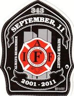 Black 9-11 Shield IAFF Decal