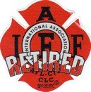 Red and Black Retired IAFF Decal
