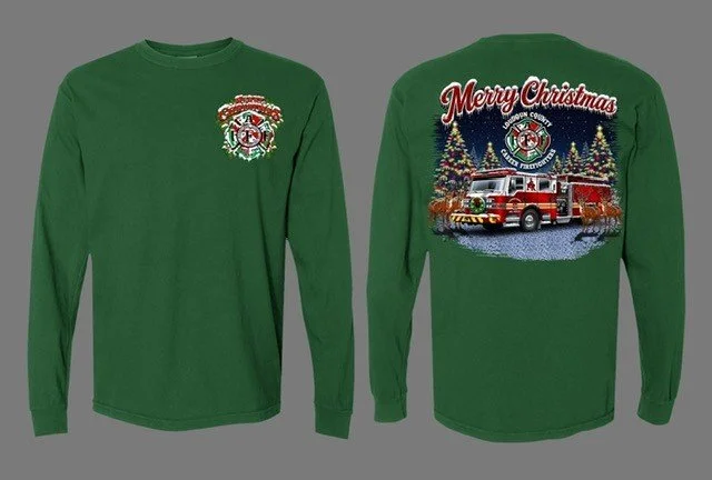 2026 Merry Christmas Forest Green Long Sleeve T-shirt.jpg