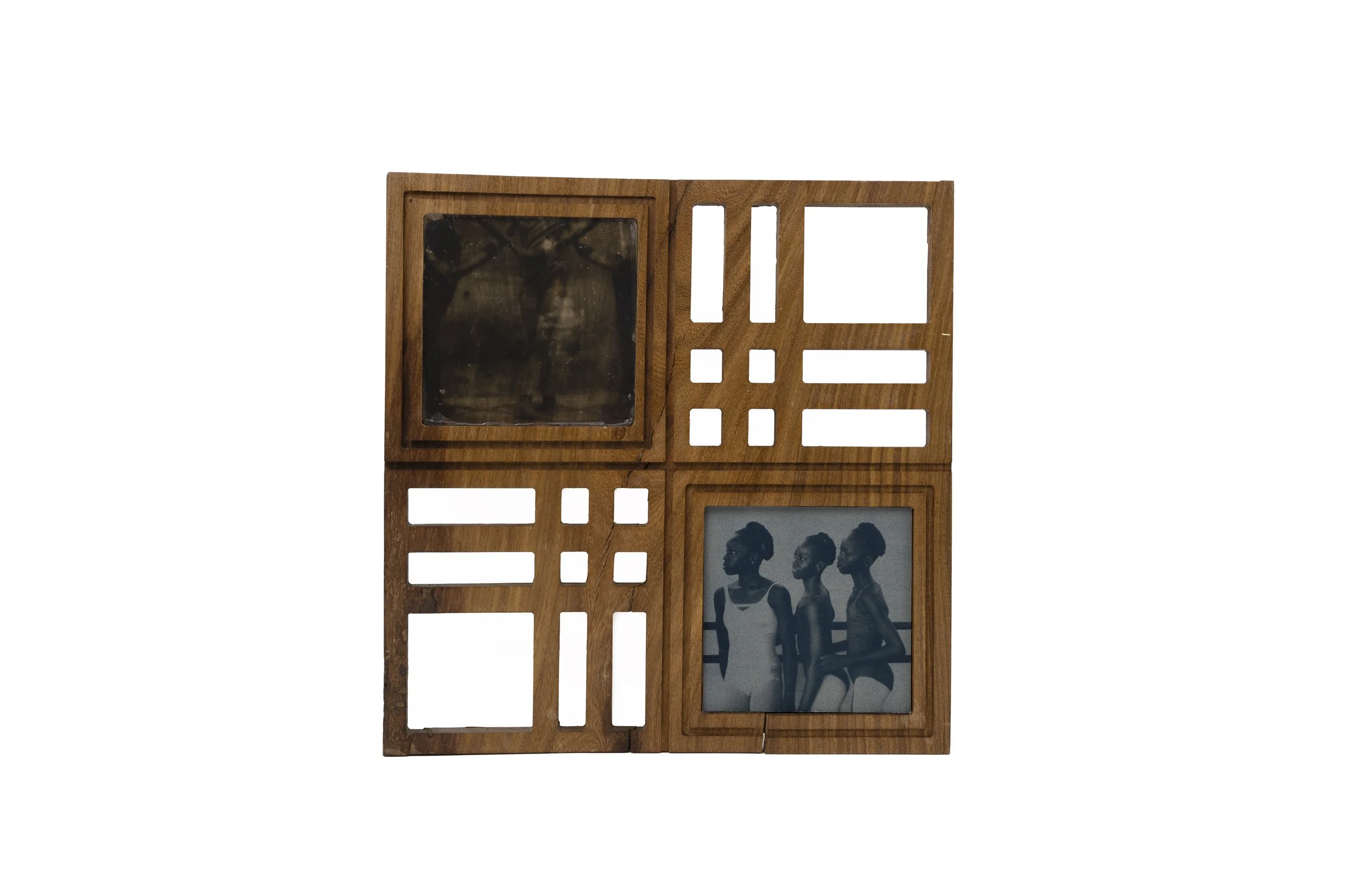   Rings of joy,  2026  Cyanotype, Silver Gelatin on Acrylic, Wood  41 x 41 cm  