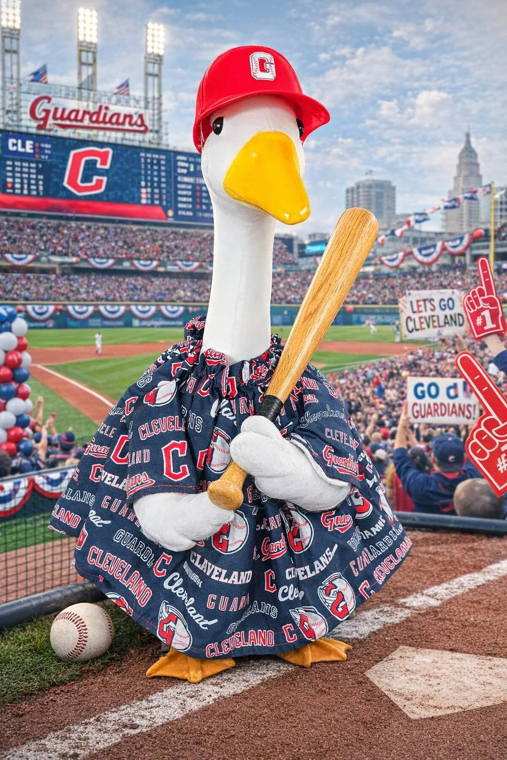 Cleveland Guardians Porch Goose Outfit