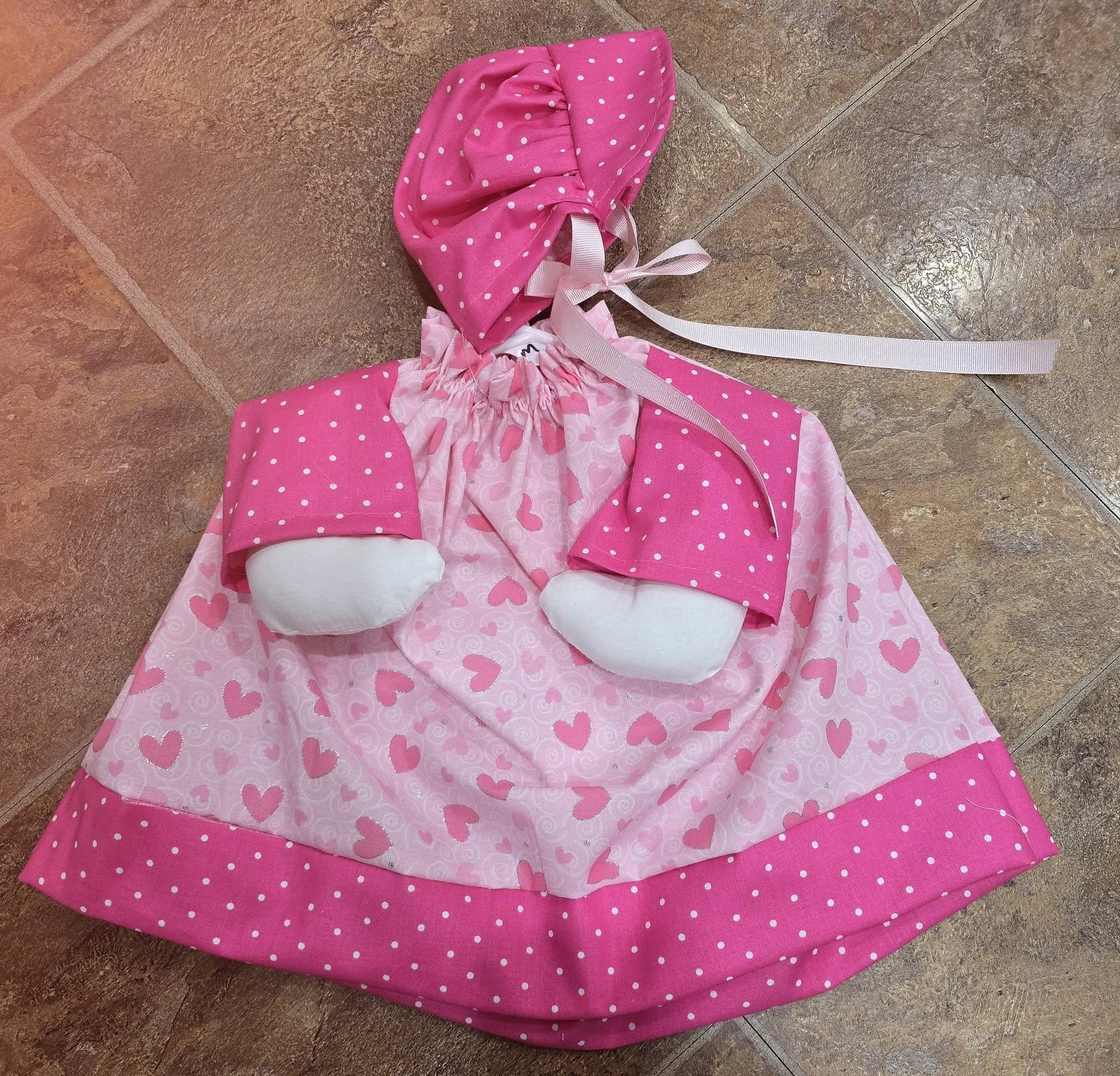 Valentines Dress Pink Heart with Bonnet.jpg