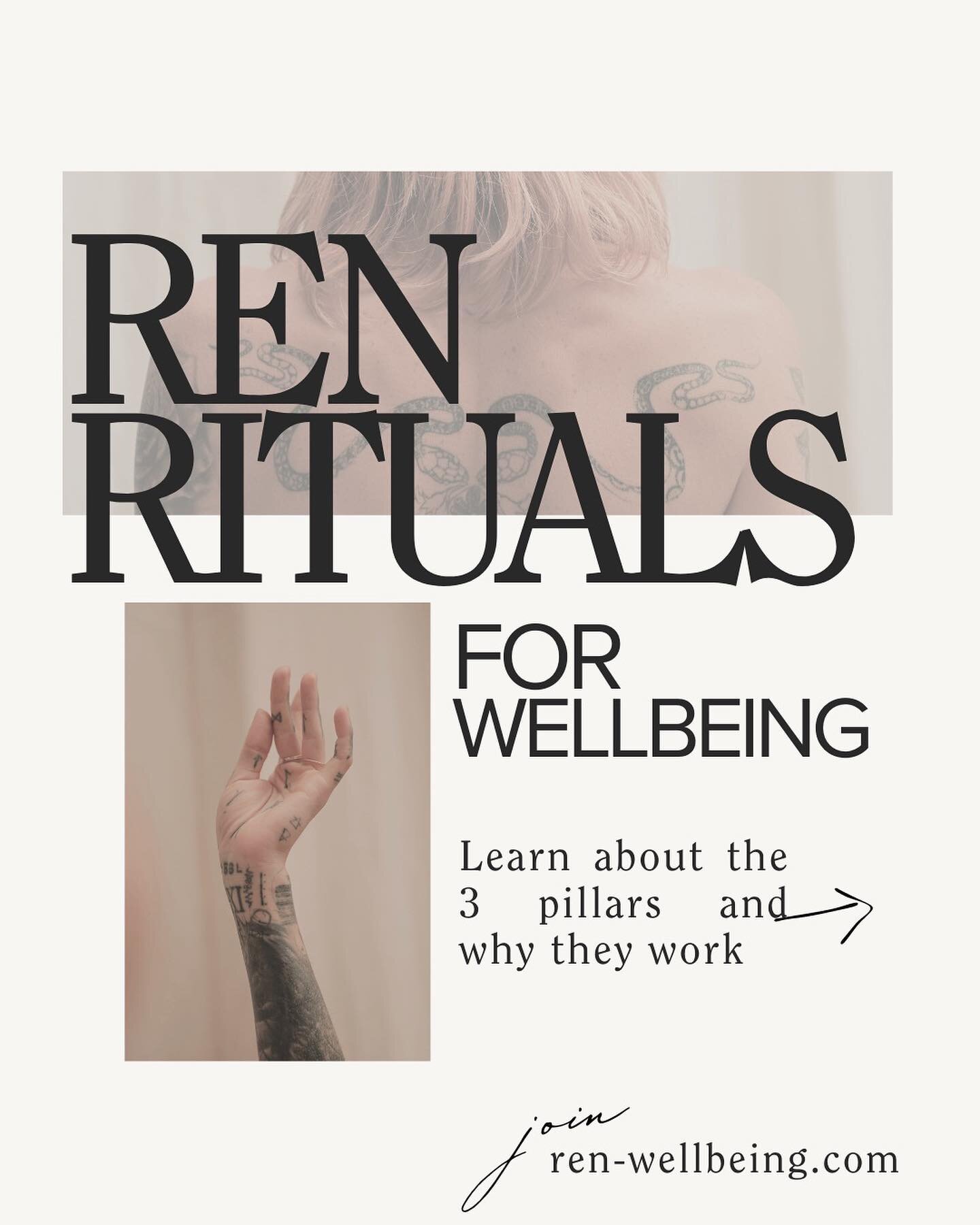What are the Ren Rituals for Wellbeing? Learn about our three pillars and why they work on our website or by downloading the Ren Wellbeing app in the App Store!