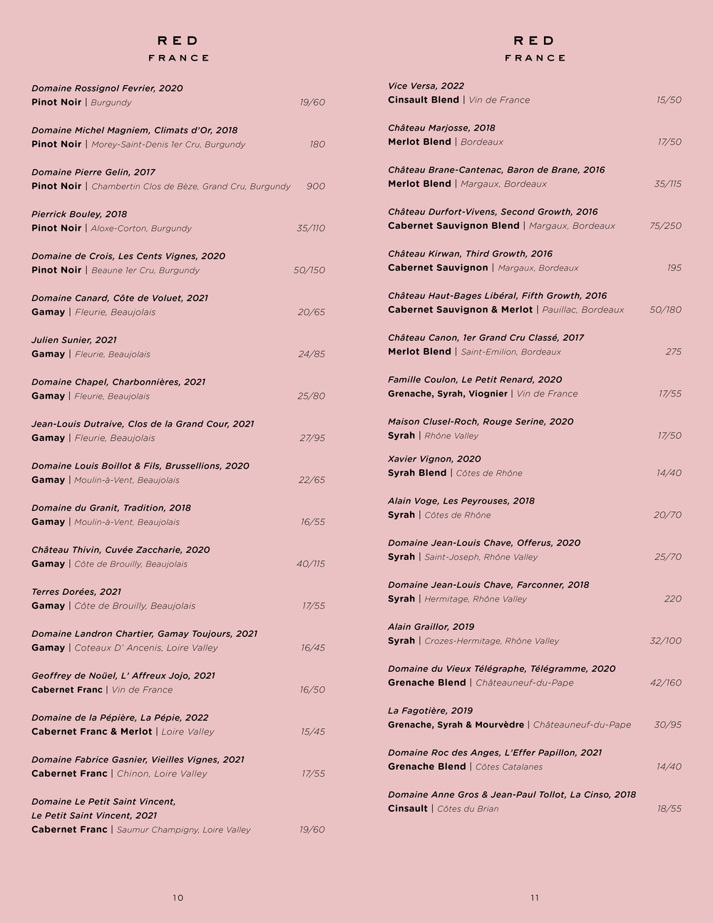 Lovesick Menus Lovesick menus