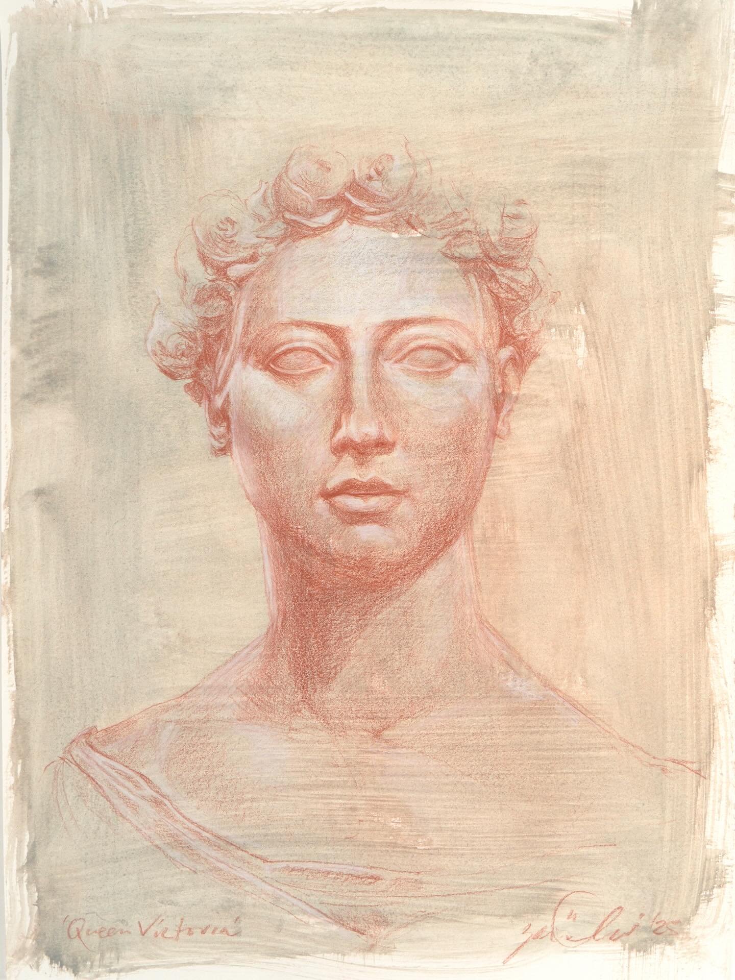 💥&rsquo;Stone Ghosts - Queen Victoria&rsquo; Egg Tempera and pencil on paper - 21 x 30cms 

I&rsquo;ve always had a bit of a soft spot for Queen Victoria and the Victorians in general, I realise it&rsquo;s a very unfashionable thing to say these day