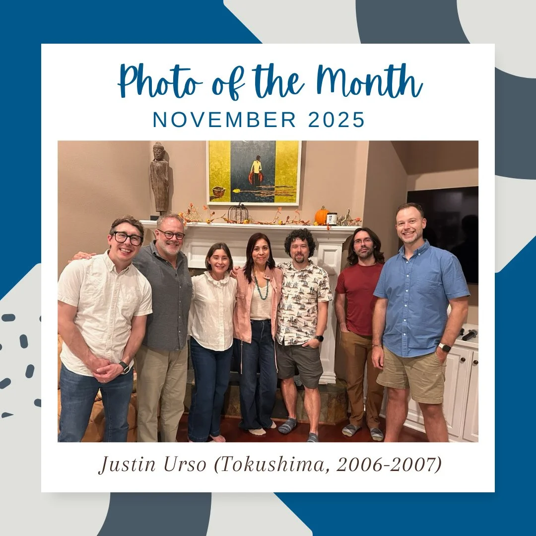 📸 November's photo comes from Justin Urso (Tokushima, 2006&ndash;2007), who hosted a wonderful JET community gathering in Northwest Arkansas last month!⁠
⁠
Alumni from as early as 1993 through 2011 came together at Justin&rsquo;s home to share stori