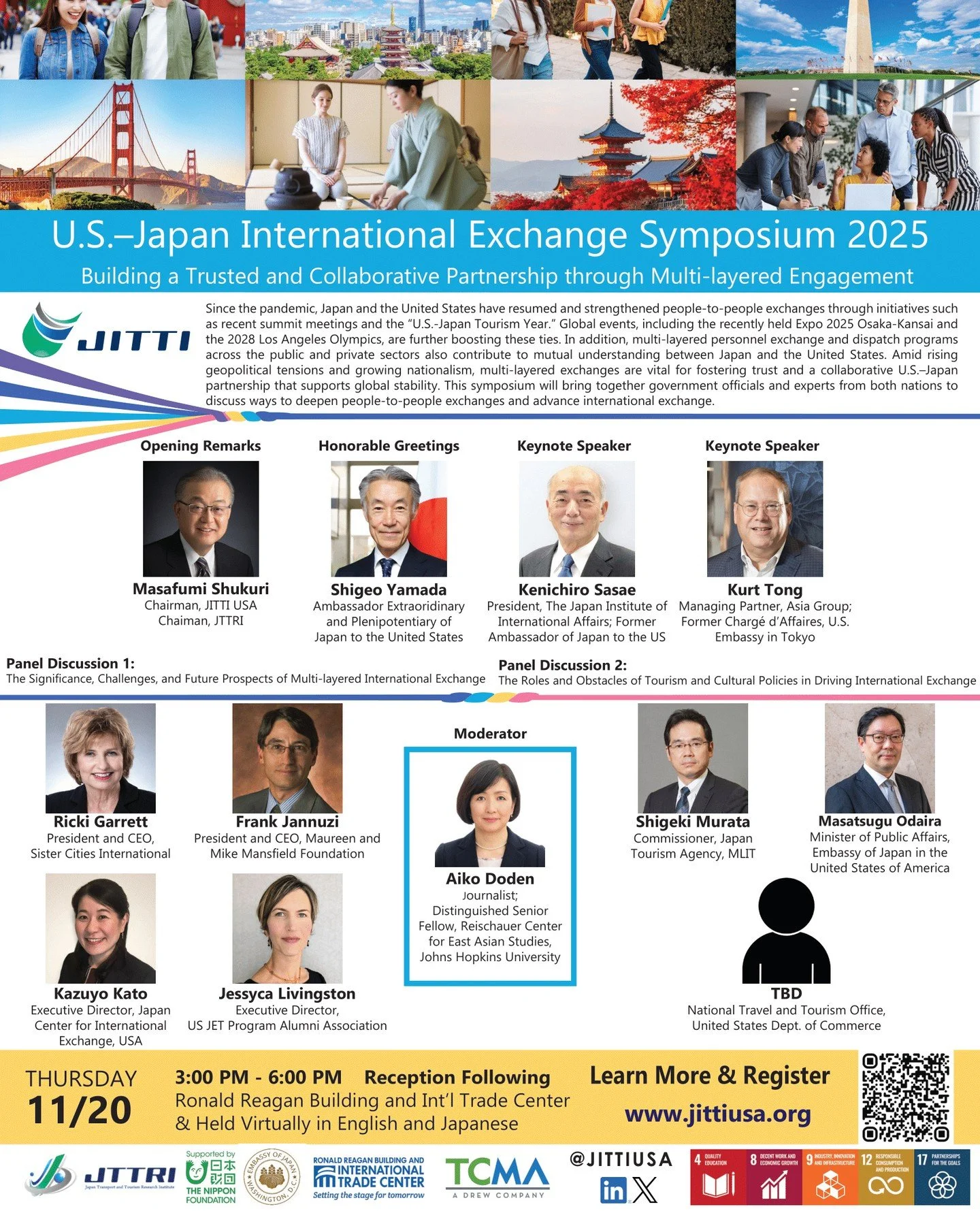 📢 We hope you can join JITTI's upcoming 2025 U.S.-Japan International Exchange Symposium on November 20th. In-person attendance registration closes TODAY. Registration for virtual attendance is open until Nov 17th!⁠
⁠
USJETAA's Executive Director wi