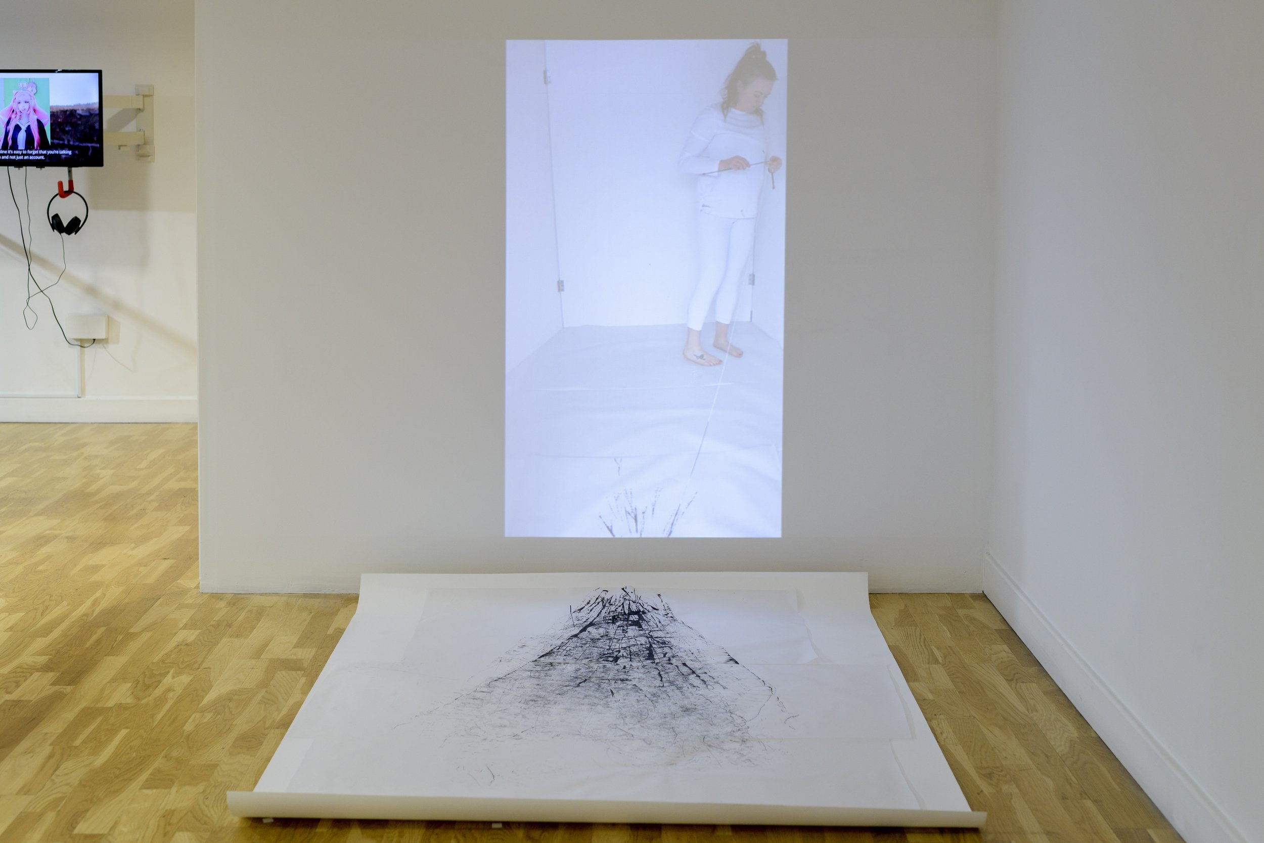 "As I Cannot Write - Translate" Installation Image Medium: Video, paper, tracing paper, ink Year: 2021