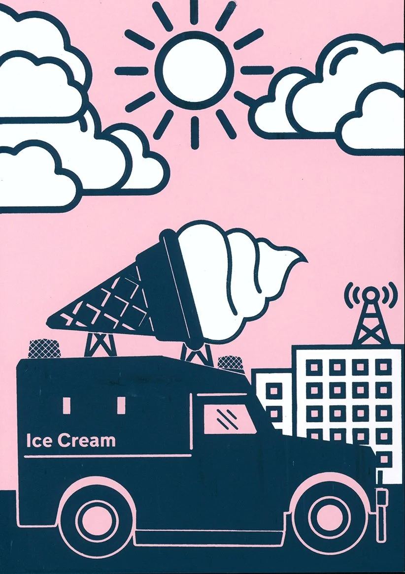 Ice Cream Wagon by Day and by Night