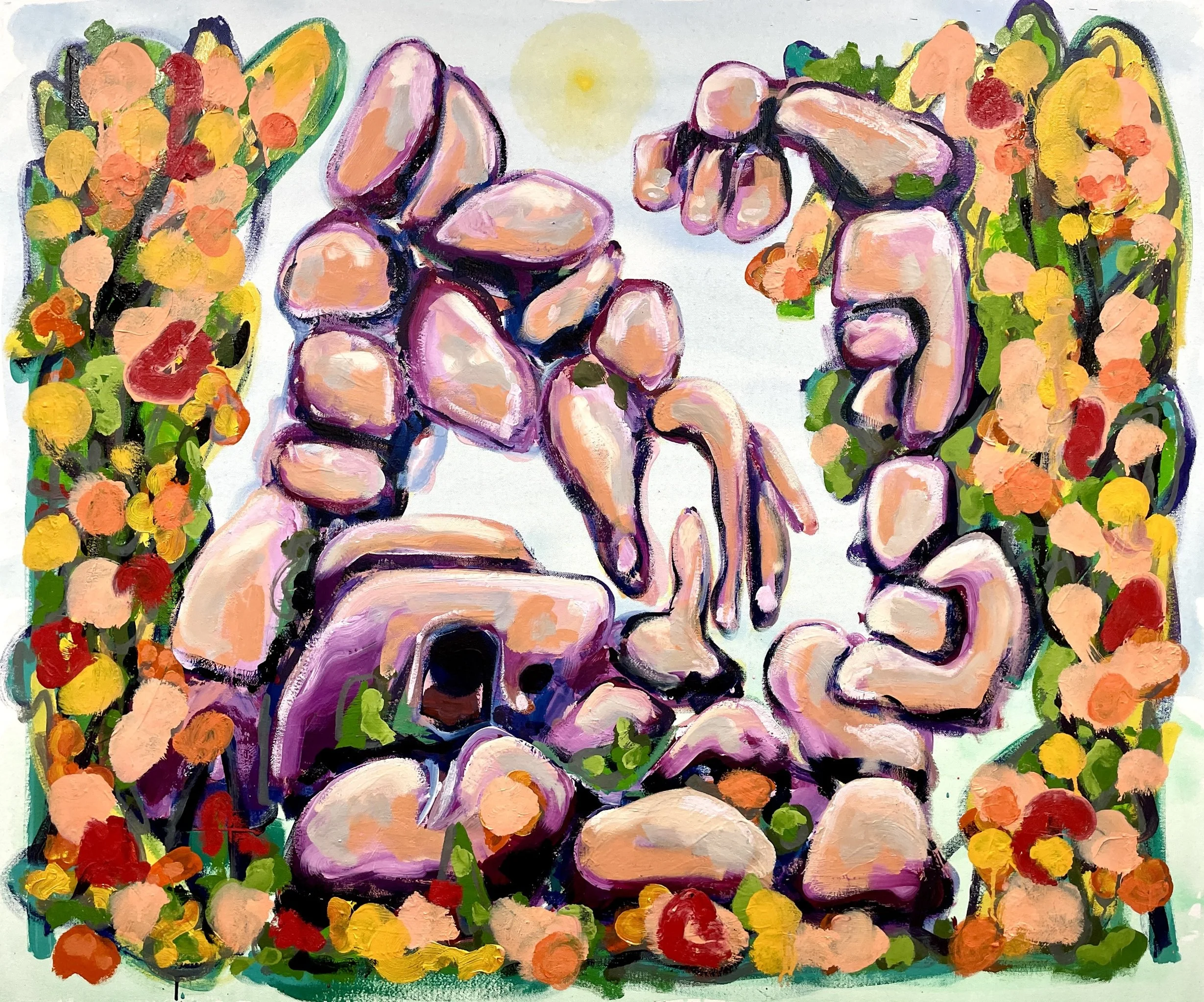 Kirkpatrick, Clinton. 'When it all falls down.' 2024, Oil on canvas. 120x100cm.jpg