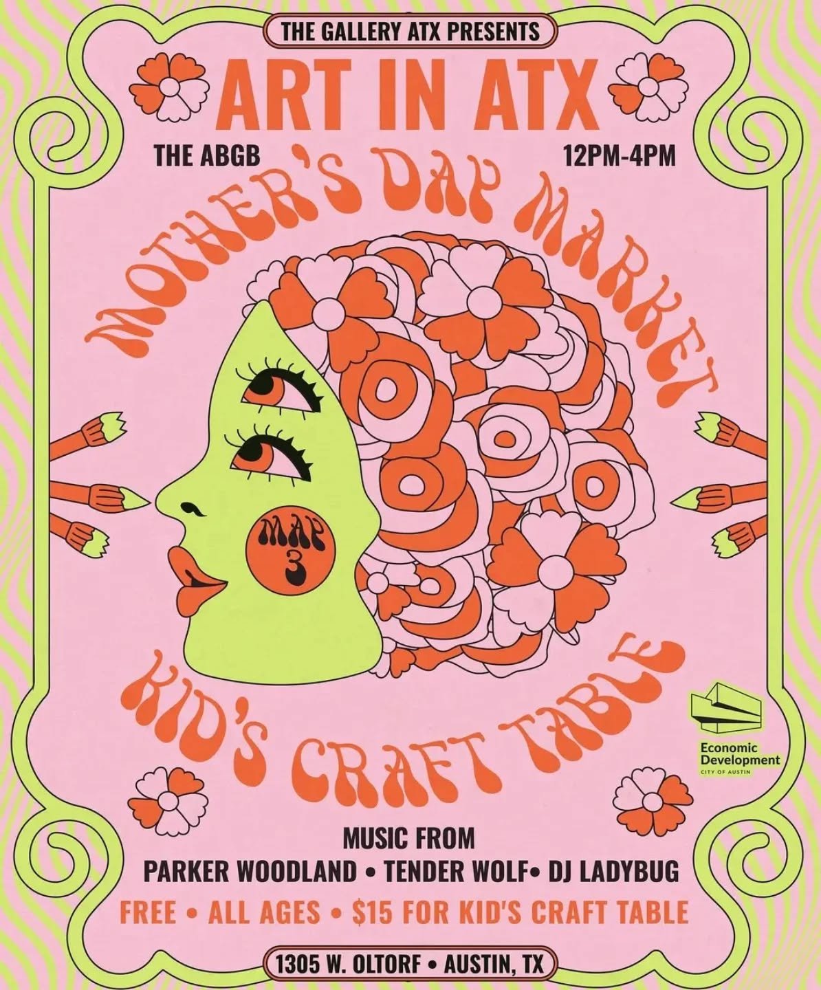 Excited to share the stage with our pals @parkerwoodlandband for @thegalleryatx's Mother's Day Market @theabgb on 5/3, music starts at noon, we go on at 2. $0. 

#austinmusic #atxmusic #austinlivemusic