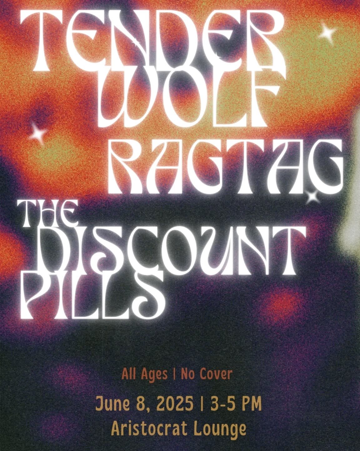 We're so excited to kickoff our lil summer monthly matinee residency at @aristocratlounge during their monthly flea market! This first month is kicking off with a bang with our pals @_raggtagg_ and @thediscountpills. Come beat the heat at this all ag