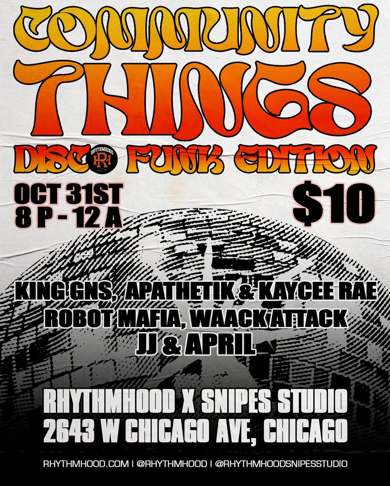 OUR DJS &amp; PERFORMERS FOR COMMUNITY THINGS THIS FRIDAY!

DJs 🎧
@__l2k_ 
@kcbevis 
@djkinggns 

Performances by
@jay_a1 &amp; @apriljbutcher 
@tea_buggz &amp; @poppinchuck1 
@waackattacksessionchi 
&mdash;&mdash;&mdash;&mdash;&mdash;&mdash;
COMING