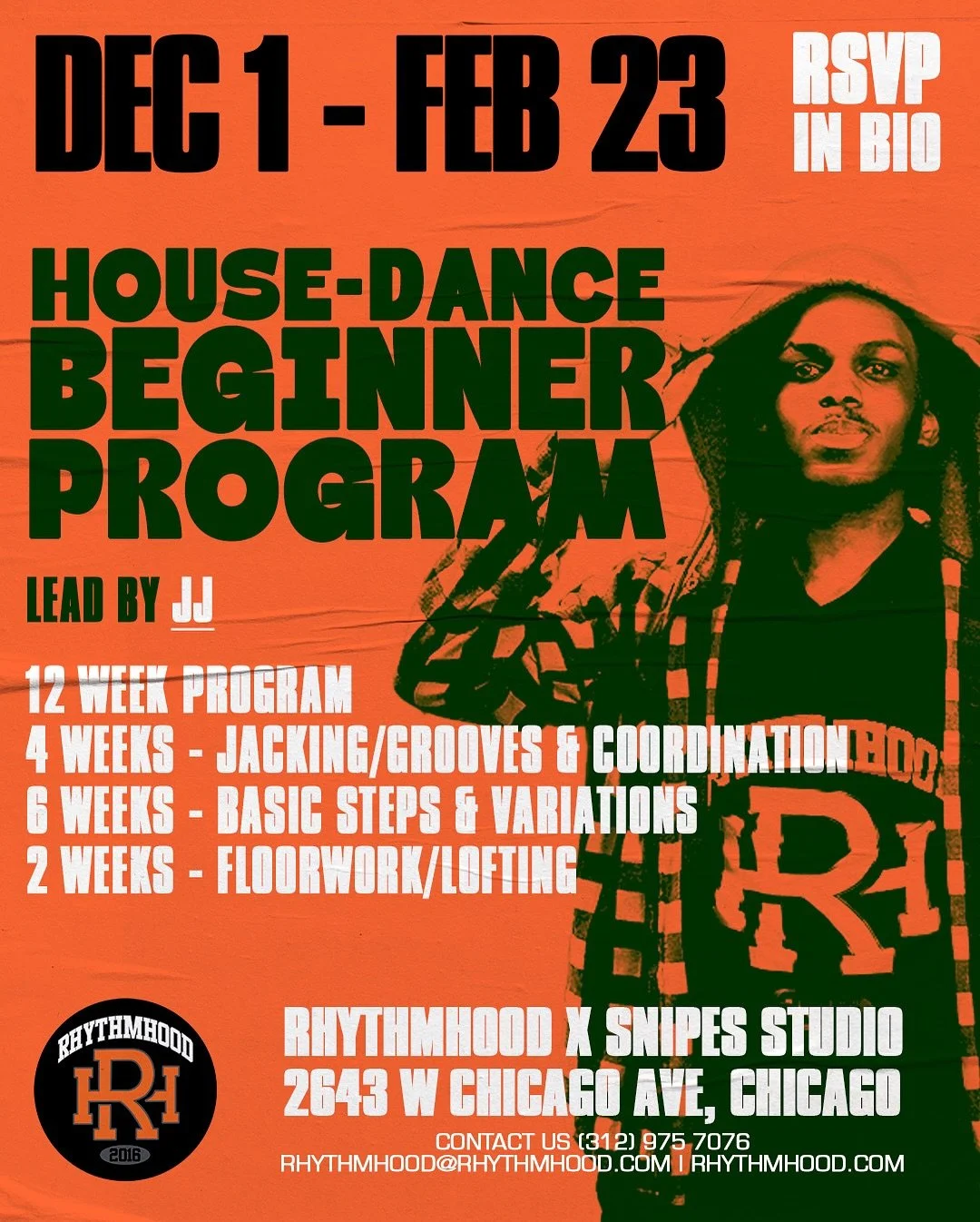 HOUSE &amp; HIP HOP BEGINNER PROGRAM RD 3 REGISTRATION NOW OPEN! LINK IN BIO or visit our website Rhythmhood.com

REGISTRATION OPEN UNTIL 11/28

The Beginner Program is a 3 month program (12 weeks) where students can expect to learn the basics and fu