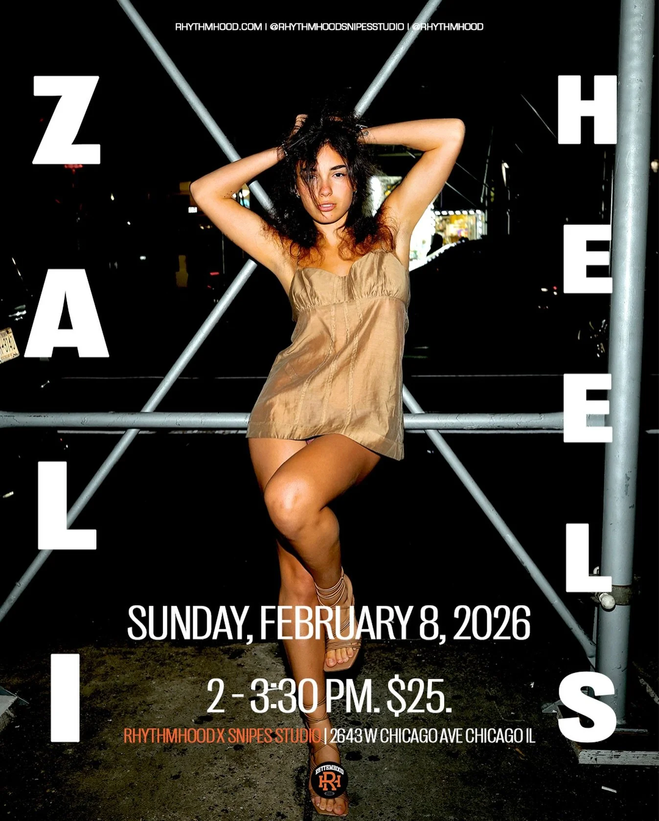 HIGH HEELS w/ ZALI
SUNDAY, FEB. 8, 2026
2 PM - 3:30 PM | $25
@yurchevska @rhythmhoodsnipesstudio 

📍: 2643 W Chicago Ave, Chicago, IL 60622 (2nd Floor, Above REPS gym)

Pre-Register at rhythmhood.com under the &ldquo;Events&rdquo; tab. LINK IN BIO
&