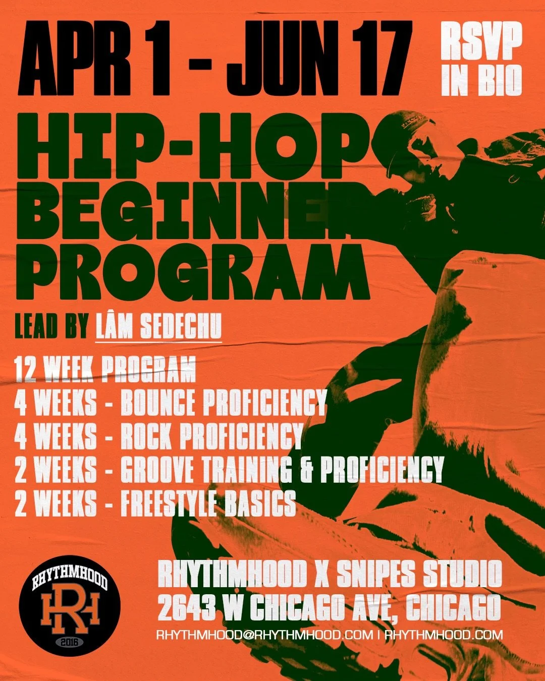 HOUSE &amp; HIP HOP BEGINNER PROGRAM RD 4 REGISTRATION NOW OPEN! LINK IN BIO or visit our website Rhythmhood.com

REGISTRATION OPEN UNTIL 3/30

The Beginner Program is a 3 month program (12 weeks) where students can expect to learn the basics and fun