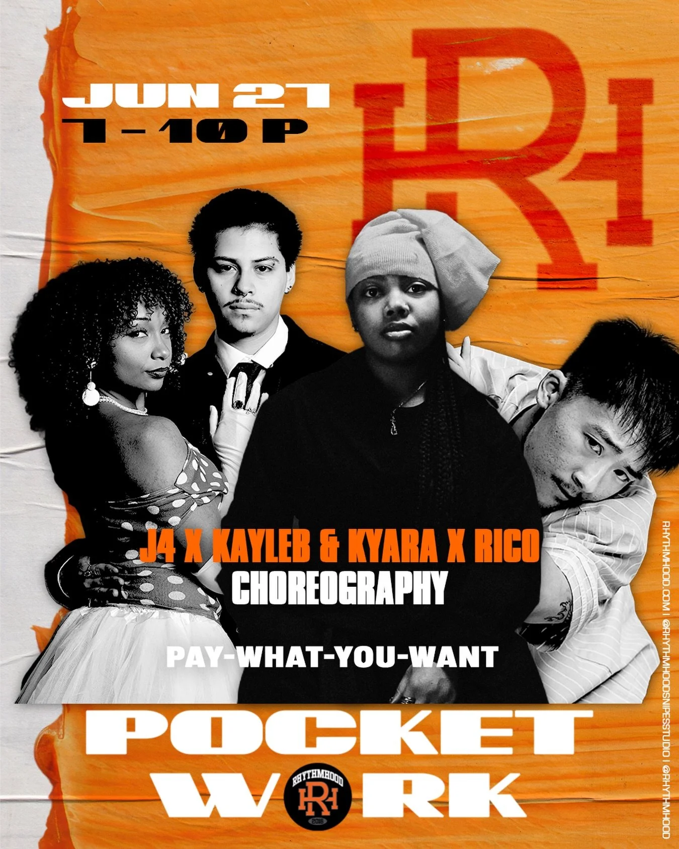 POCKET WORK WORKSHOP SERIES: A monthly workshop series intended to bring you consistent and high-level training! Facilitated by @rhythmhood @rhythmhoodsnipesstudio 

NEXT UP:
KYARA x RICO @kyaraajames @rebirthofczar 
JALYN x KAYLEB @jalyn_j4 @es.kdaw