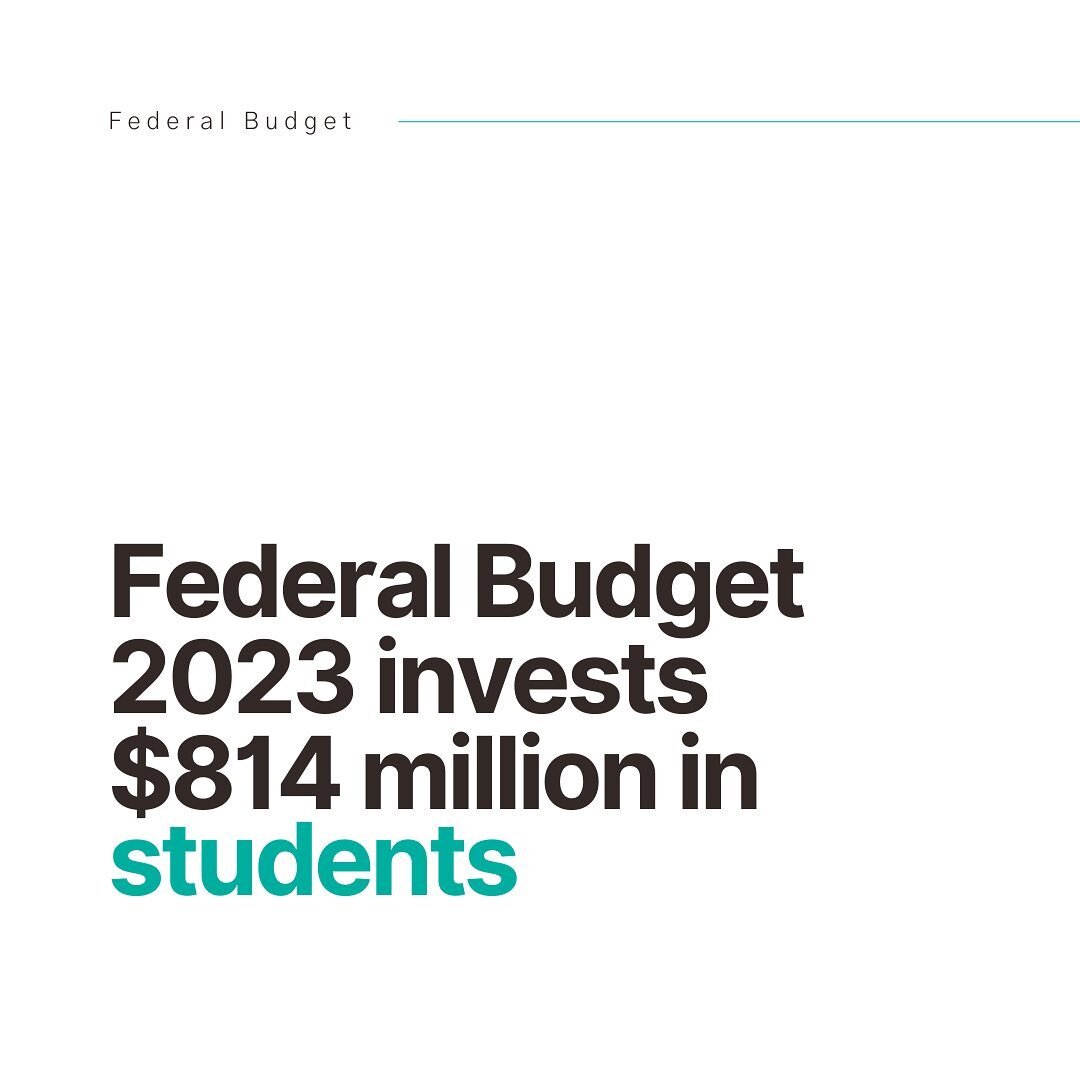 Today we attended the Federal government&rsquo;s Budget 2023 announcement. 

The $814 million allocation to the Canada Student Grant program will help make education more accessible to eligible students, with up to $4,200 in non-repayable grants star