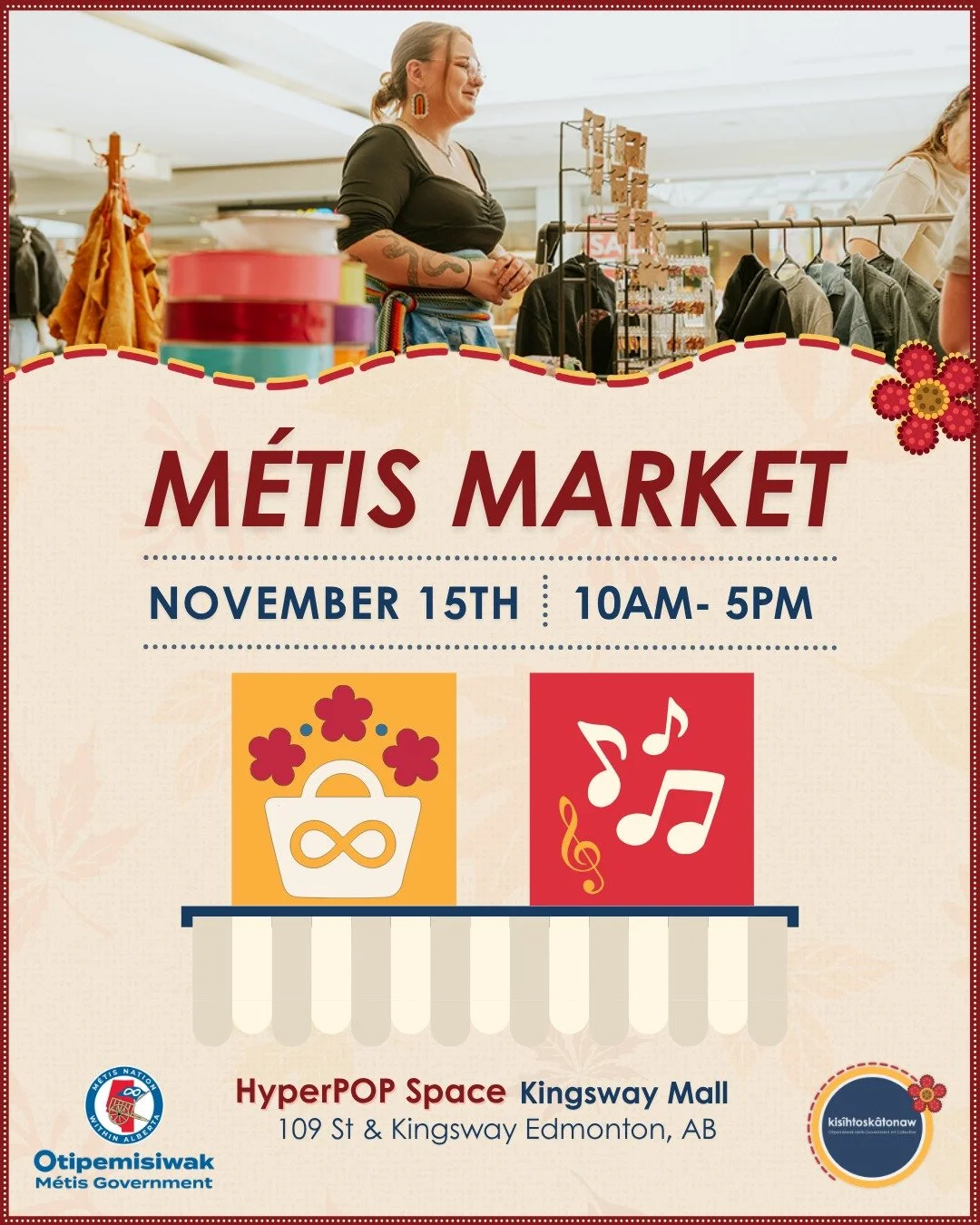 We are so excited to share that we will be at the upcoming Metis Market at Kingsway Mall on November 15th!

#metis
#metismamas
#indigenous
#indigenouswomen
#abmetisproud