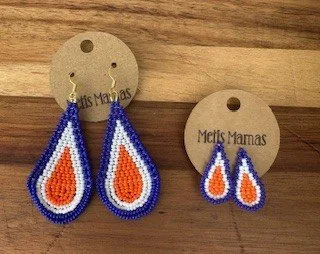 Beaded Oil Drop Earrings