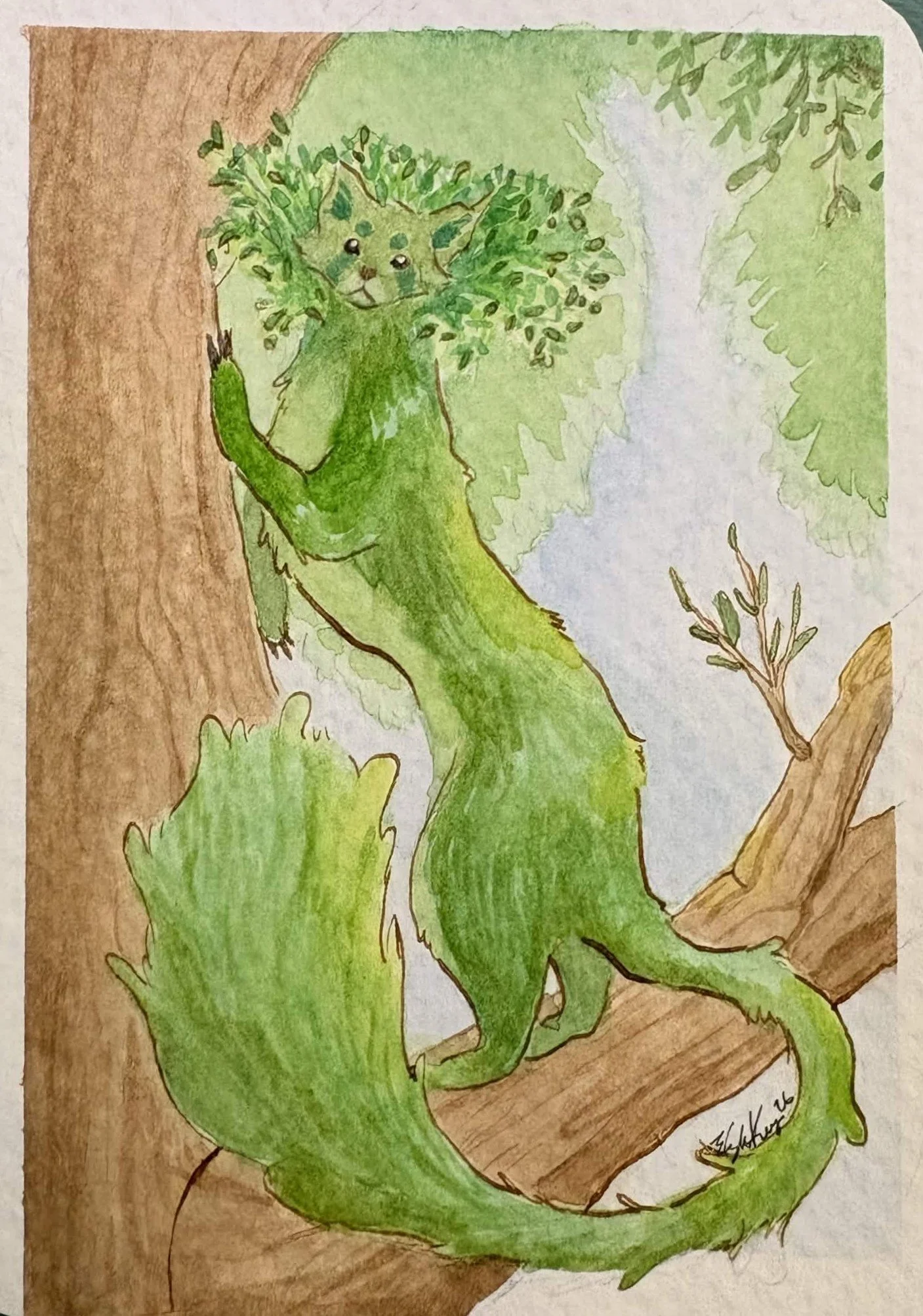 Forest Spirit - Watercolor