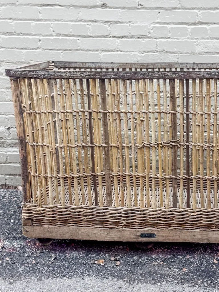 Rolling basket

French "Panier Roulant"
Bamboo & wicker
31.5h 44w 23d
$1,940