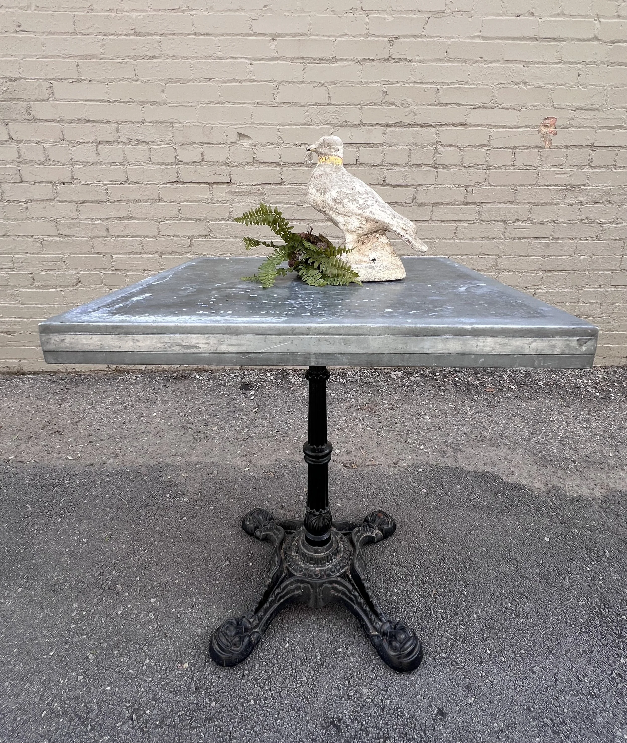 Zinc Top Bistro Table
with Cast Iron Base

Belgium, circa 1890-1910
29.25h 25.75w 25.75d
$1,895
